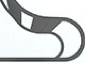 krzesło wykonane z czarnego plastiku Model 3D