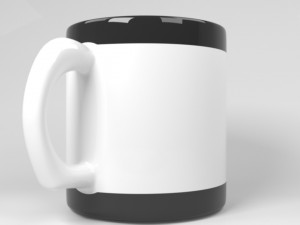 black and white cup 3D Model