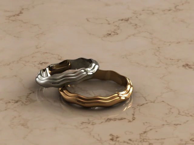 wedding rings 3D Model .c4d .max .obj .3ds .fbx .stl .blend 