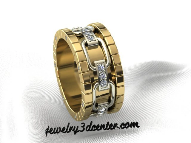 wedding ring 3 3D Model .c4d .max .obj .3ds .fbx .stl .blend