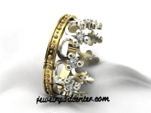wedding ring crown 3D Модель