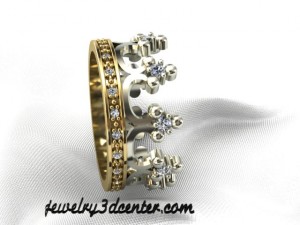 wedding ring crown 3D Модель