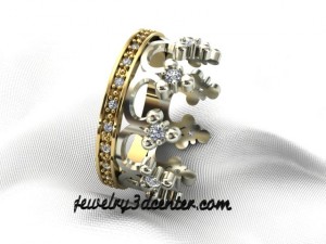 wedding ring crown 3D 모델