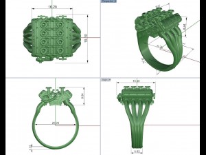 maserati engine 3D 모델