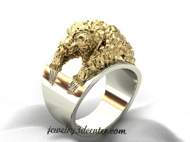 ring bear 3D 모델 .c4d .max .obj .3ds .fbx .stl .blend 