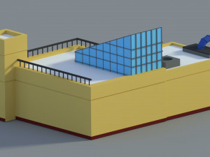 low poly cartoon factory 1 3D मॉडल
