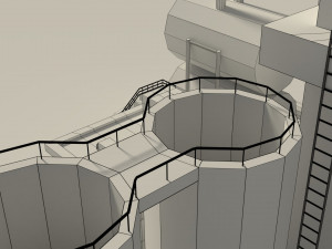 low poly cartoon factory 3 3D 模型