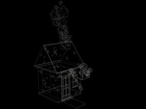 low poly cartoon house 1 3D Модель