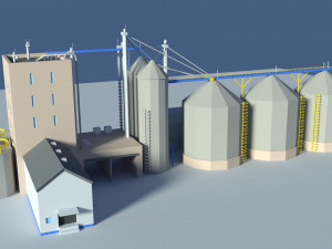 low poly cartoony feed plant Model 3D