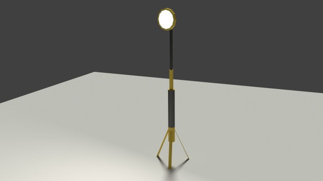 low poly industrial light 3D Модель .c4d .max .obj .3ds .fbx .stl .blend