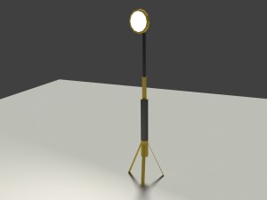 low poly industrial light 3D Model