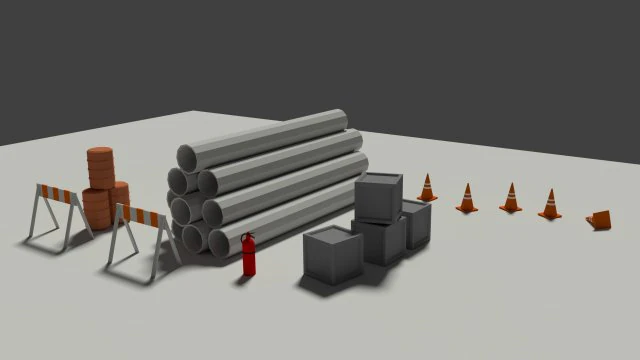industrial misc elements pack 3D Model .c4d .max .obj .3ds .fbx .stl .blend
