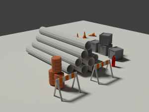 industrial misc elements pack 3D 모델