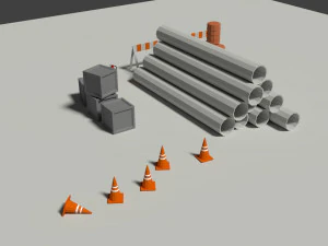 industrial misc elements pack 3D Model