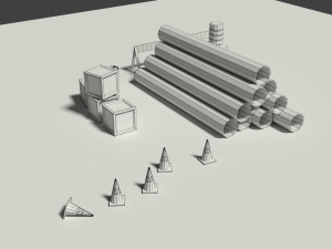 industrial misc elements pack 3D 모델