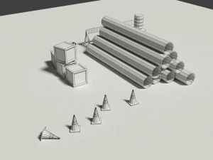 industrial misc elements pack 3D Model