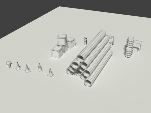 industrial misc elements pack 3D 모델