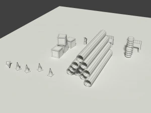 industrial misc elements pack 3D Model