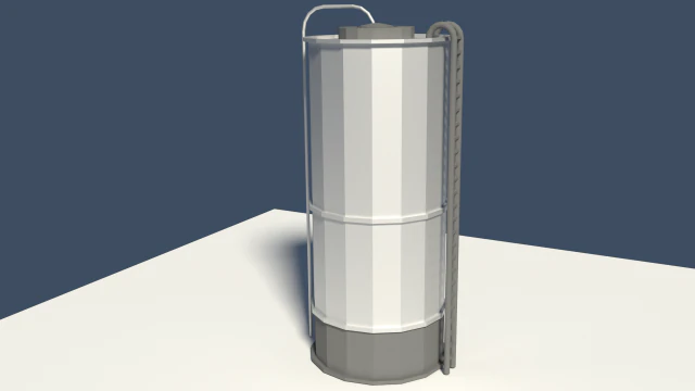 low poly silo 3D Model .c4d .max .obj .3ds .fbx .stl .blend