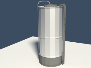 low poly silo Model 3D