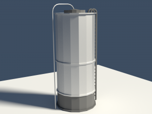 low poly silo Model 3D