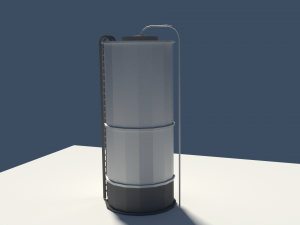 low poly silo Model 3D