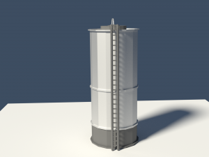 low poly silo Model 3D