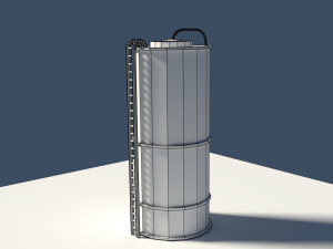 low poly silo Model 3D