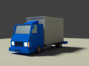 low poly truck model Modèle 3D