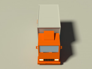 low poly truck model Modèle 3D