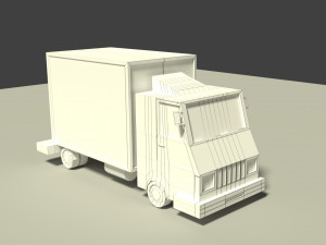 low poly truck model Modèle 3D