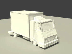 low poly truck model 3D Model