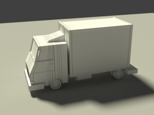 low poly truck model Modèle 3D