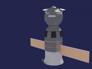 low poly cartoony soyuz 3D Model