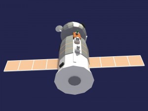 low poly cartoony soyuz 3D Model