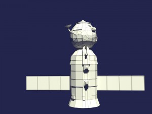 low poly cartoony soyuz 3D Model