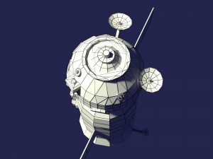 low poly cartoony soyuz 3D Model