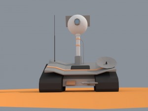 low poly cartoony planet rover 3D Модель