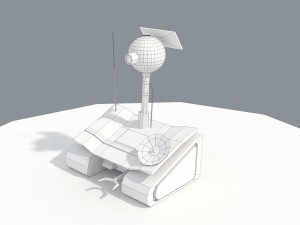 low poly cartoony planet rover 3D Модель