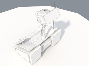 low poly cartoony planet rover 3D Модель