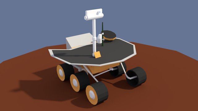 low poly cartoony planet rover 2 3D Model .c4d .max .obj .3ds .fbx .stl .blend 