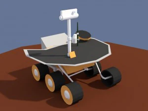Planeta rover 2 de dibujos animados de baja poli Modelo 3D