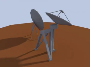 low poly antenna dish 3D Model