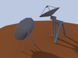 low poly antenna dish 3D-Modell