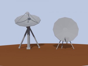 low poly antenna dish 3D-Modell