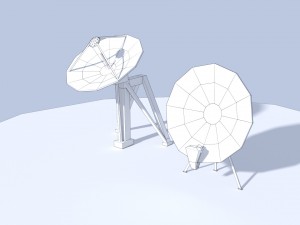 low poly antenna dish 3D-Modell