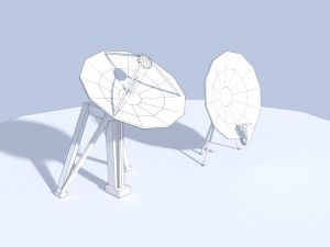 low poly antenna dish 3D-Modell