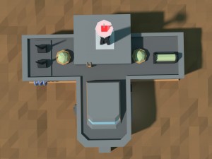 low poly cartoony sci fi building 2 3D Model
