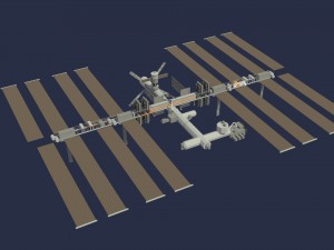 low poly iss model 3D Model