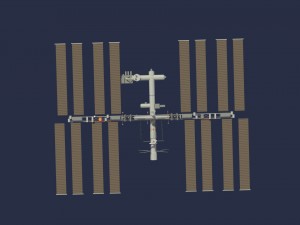 low poly iss model Model 3D